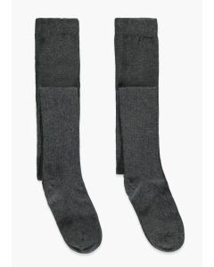 Girls 2 Pack Grey Ribbed Tights (4-13yrs) - Grey - 4-5Y
