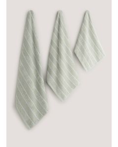 Textured Stripe Towels - Sage - Bath