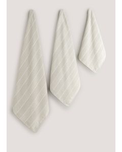 Textured Stripe Towels - Natural - Bath