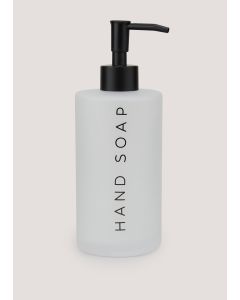 Glass Frosted Soap Dispenser (20.5cm x 7.5cm x 7.5cm)