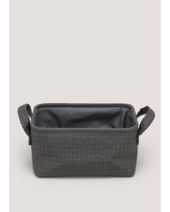Charcoal Waffle Storage Basket (30cm x 20cm x 16cm)