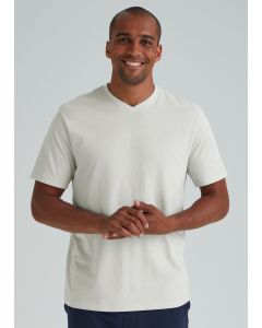 Essential V Neck T-Shirt - White - XXXL