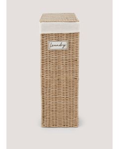 Plastic Wicker Slim Laundry Basket