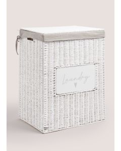 Heart Laundry Basket (51cm x 40cm x 30cm) - White