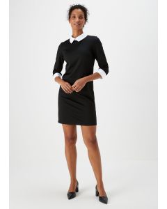 Black Ponte Button Dress - Black - 8