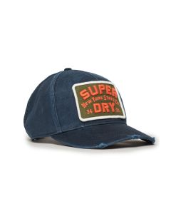 Graphic Trucker Cap-Navy
